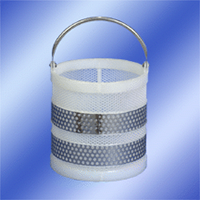 12 x 12 Polypro Baskets with Stainless Steel Handles & Stainless Steel Girth Supports